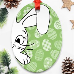 Easter Bunny  Oval Ornament (two Sides) by Valentinaart