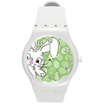 Easter bunny  Round Plastic Sport Watch (M) Front