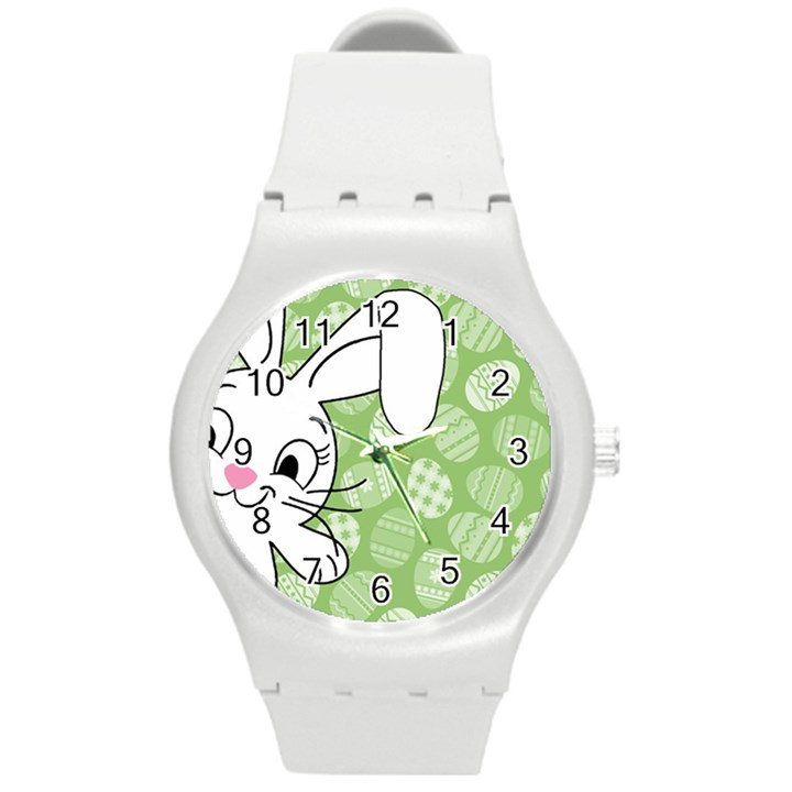 Easter bunny  Round Plastic Sport Watch (M)