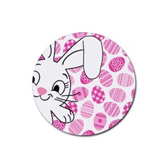 Easter Bunny  Rubber Coaster (round)  by Valentinaart