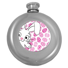 Easter Bunny  Round Hip Flask (5 Oz) by Valentinaart