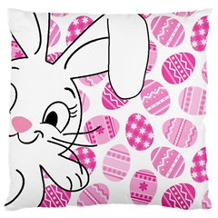 Easter Bunny  Large Cushion Case (two Sides) by Valentinaart