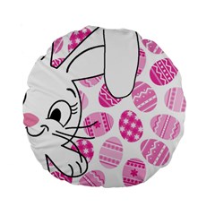 Easter Bunny  Standard 15  Premium Round Cushions by Valentinaart