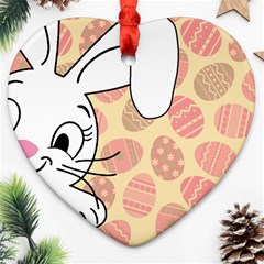 Easter Bunny  Ornament (heart) by Valentinaart