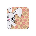 Easter bunny  Rubber Square Coaster (4 pack)  Front