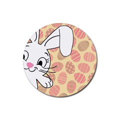 Easter Bunny  Rubber Round Coaster (4 Pack)  by Valentinaart