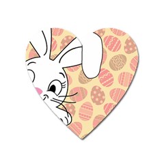 Easter Bunny  Heart Magnet by Valentinaart