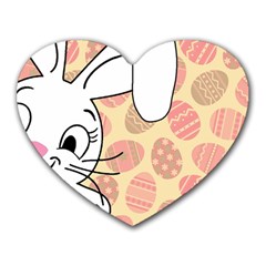 Easter Bunny  Heart Mousepads by Valentinaart