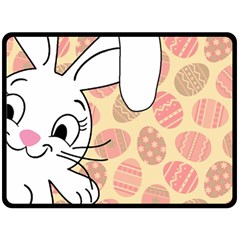 Easter Bunny  Fleece Blanket (large)  by Valentinaart