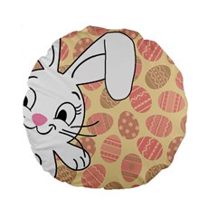 Easter Bunny  Standard 15  Premium Flano Round Cushions by Valentinaart