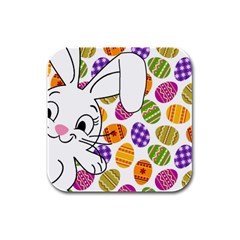 Easter Bunny  Rubber Square Coaster (4 Pack)  by Valentinaart