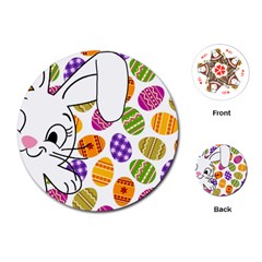 Easter bunny  Playing Cards (Round) 