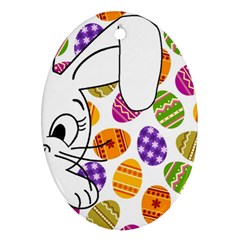 Easter bunny  Oval Ornament (Two Sides)