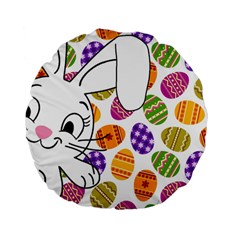 Easter bunny  Standard 15  Premium Flano Round Cushions