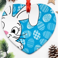 Easter Bunny  Ornament (heart) by Valentinaart