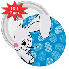 Easter Bunny  3  Buttons (100 Pack)  by Valentinaart