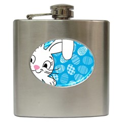 Easter Bunny  Hip Flask (6 Oz) by Valentinaart