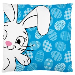 Easter Bunny  Large Flano Cushion Case (two Sides) by Valentinaart