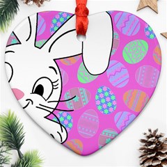 Easter Bunny  Ornament (heart) by Valentinaart