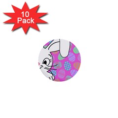 Easter Bunny  1  Mini Buttons (10 Pack)  by Valentinaart