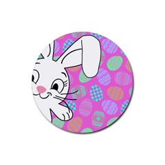 Easter Bunny  Rubber Coaster (round)  by Valentinaart