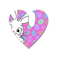 Easter Bunny  Heart Magnet by Valentinaart