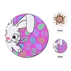 Easter Bunny  Playing Cards (round)  by Valentinaart