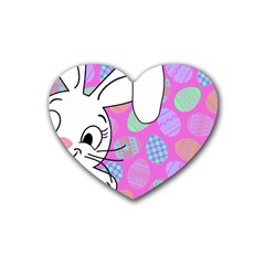 Easter Bunny  Heart Coaster (4 Pack)  by Valentinaart