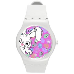 Easter Bunny  Round Plastic Sport Watch (m) by Valentinaart