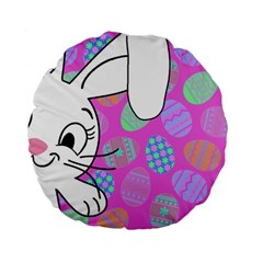 Easter Bunny  Standard 15  Premium Round Cushions by Valentinaart