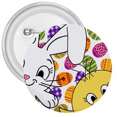 Easter Bunny And Chick  3  Buttons by Valentinaart