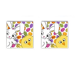 Easter Bunny And Chick  Cufflinks (square) by Valentinaart