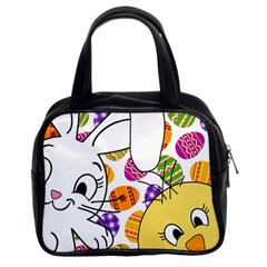 Easter Bunny And Chick  Classic Handbags (2 Sides) by Valentinaart