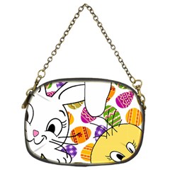 Easter Bunny And Chick  Chain Purses (two Sides)  by Valentinaart