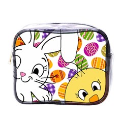 Easter Bunny And Chick  Mini Toiletries Bags by Valentinaart