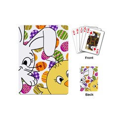 Easter Bunny And Chick  Playing Cards (mini)  by Valentinaart