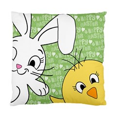 Easter Bunny And Chick  Standard Cushion Case (one Side) by Valentinaart