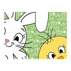 Easter Bunny And Chick  Double Sided Flano Blanket (mini)  by Valentinaart