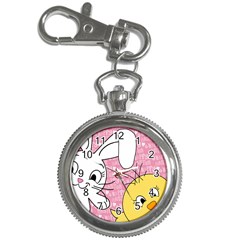 Easter Bunny And Chick  Key Chain Watches by Valentinaart