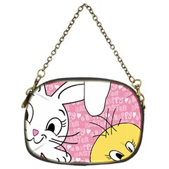 Easter Bunny And Chick  Chain Purses (one Side)  by Valentinaart