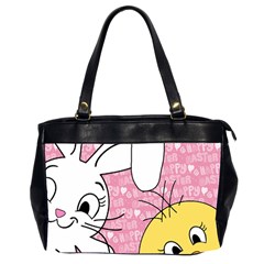 Easter Bunny And Chick  Office Handbags (2 Sides)  by Valentinaart