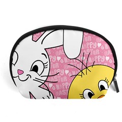 Easter Bunny And Chick  Accessory Pouches (large)  by Valentinaart