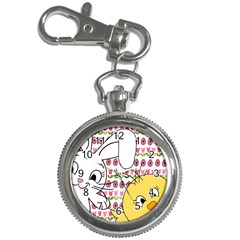 Easter Bunny And Chick  Key Chain Watches by Valentinaart