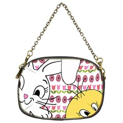 Easter Bunny And Chick  Chain Purses (two Sides)  by Valentinaart