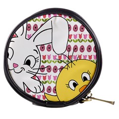 Easter Bunny And Chick  Mini Makeup Bags by Valentinaart