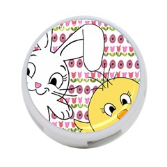 Easter Bunny And Chick  4-port Usb Hub (one Side) by Valentinaart