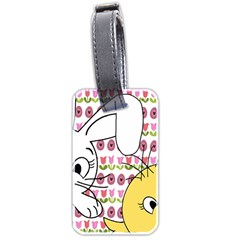 Easter Bunny And Chick  Luggage Tags (two Sides) by Valentinaart