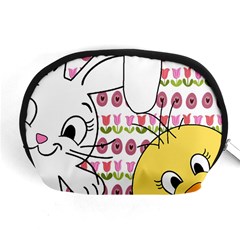 Easter Bunny And Chick  Accessory Pouches (medium)  by Valentinaart