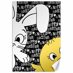 Easter Bunny And Chick  Canvas 12  X 18  