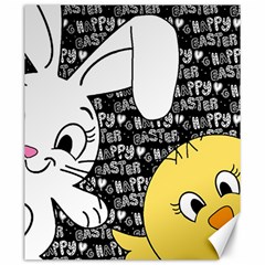 Easter Bunny And Chick  Canvas 20  X 24   by Valentinaart